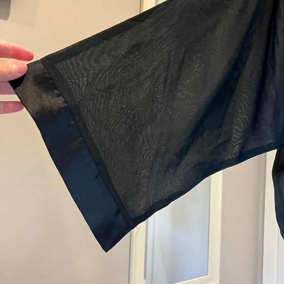 NWT Steve Madden Black Sheer Evening Beaded Cocoon Cardigan, One Size - Picture 5 of 16